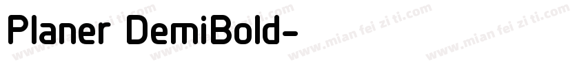 Planer DemiBold字体转换